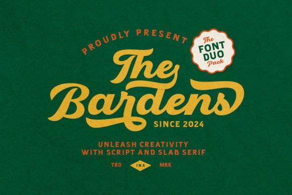 Bardens Font Duo: A Nostalgic Combination of Script and Slab Serif for Vintage-Inspired Design