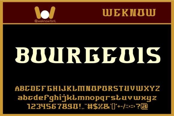 Bourgeois: A Bold Font for Creative Impact