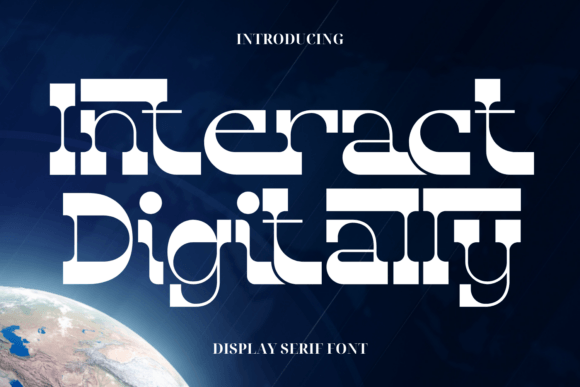 Interact Digitally: A Retro Vintage Slab Serif Font for Timeless Design