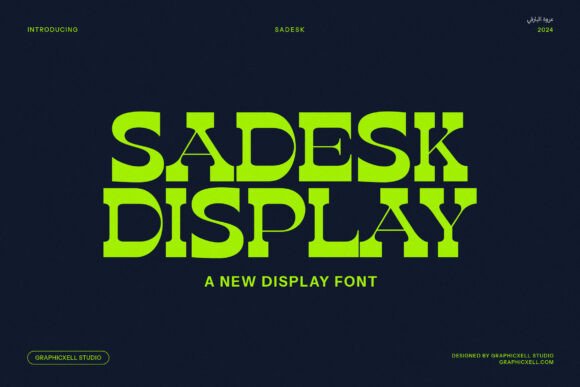 Sandesk Display Font: A Unique Slab Serif with a Vintage Technology Vibe