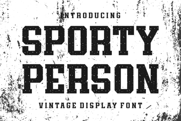 Sporty Person: A Bold Vintage Font for Dynamic Design