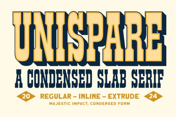 Unispare: A Versatile Slab Serif Typeface for Modern Design
